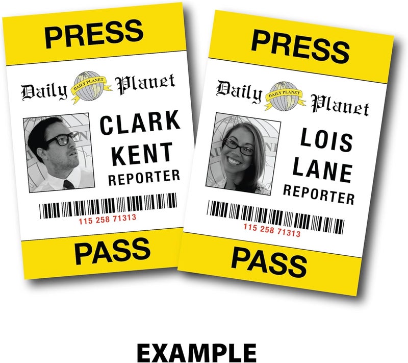 Handmade Personalized Press Pass Badge for Lois and Clark Costumes (Lois & Clark) - Image 2